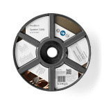 Nedis Højtaler Kabel | 2 x 0.75 mm² | Kobber | 100.0 m | Runde | PVC | Gennemsigtig | Rulle