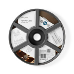 Nedis Højtaler Kabel | 2 x 1.50 mm² | Kobber | 100.0 m | Runde | PVC | Gennemsigtig | Rulle