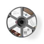 Nedis Højtaler Kabel | 2 x 2.50 mm² | Kobber | 100.0 m | Runde | PVC | Rød / Sort | Rulle