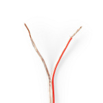 Nedis Højtaler Kabel | 2 x 0.75 mm² | CCA | 15.0 m | Runde | PVC | Gennemsigtig | Folie