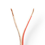 Nedis Højtaler Kabel | 2 x 2.50 mm² | CCA | 100.0 m | Runde | PVC | Gennemsigtig | Folie