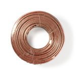 Nedis Højtaler Kabel | 2 x 2.50 mm² | CCA | 100.0 m | Runde | PVC | Gennemsigtig | Folie