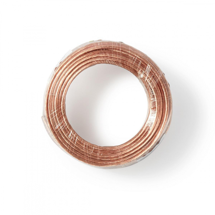 Nedis Højtaler Kabel | 2 x 4.00 mm² | CCA | 15.0 m | Runde | PVC | Gennemsigtig | Folie