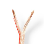 Nedis Højtaler Kabel | 2 x 6.00 mm² | CCA | 25.0 m | Runde | PVC | Gennemsigtig | Folie