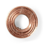 Nedis Højtaler Kabel | 2 x 6.00 mm² | CCA | 25.0 m | Runde | PVC | Gennemsigtig | Folie