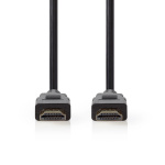 Nedis Premium High Speed ​​HDMI ™ kabel med Ethernet | HDMI™ Stik | HDMI™ Stik | 4K@60Hz | 18 Gbps | 2.00 m | Runde | PVC | Sort | Konvolut