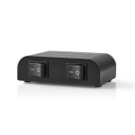 Nedis Højttaler kontrolboks | 2-Port port(s) | Terminal klemmer | Højttalerimpedans: 4-16 Ohm | Maksimal Belastning pr. Kanal: 150 W | Aluminium | Sort