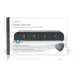 Nedis Højttaler kontrolboks | 4-Port port(s) | Terminal klemmer | Højttalerimpedans: 4-16 Ohm | Maksimal Belastning pr. Kanal: 200 W | Aluminium | Sort
