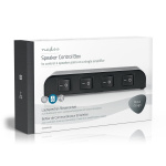 Nedis Højttaler kontrolboks | 4-Port port(s) | Terminal klemmer | Højttalerimpedans: 4-16 Ohm | Maksimal Belastning pr. Kanal: 200 W | Aluminium | Sort