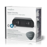 Nedis Højttaler kontrolboks | 2-Port port(s) | Terminal skruer | Højttalerimpedans: 4-16 Ohm | Maksimal Belastning pr. Kanal: 150 W | Aluminium | Sort