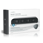 Nedis Højttaler kontrolboks | 4-Port port(s) | Terminal skruer | Højttalerimpedans: 4-16 Ohm | Maksimal Belastning pr. Kanal: 200 W | Aluminium | Sort