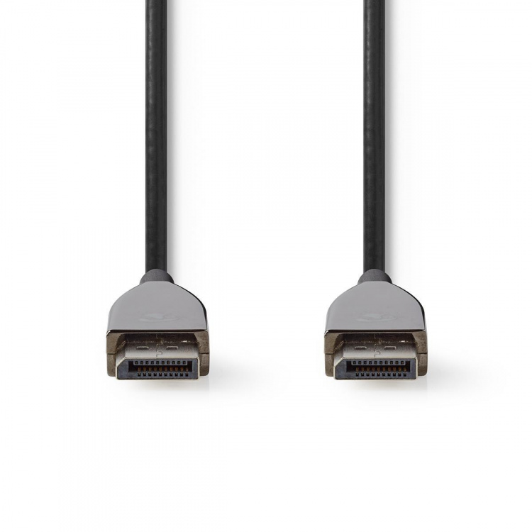 Nedis Aktiv Optisk DisplayPort kabel | DisplayPort 1.4 | DisplayPort Han | DisplayPort Han | 32.4 Gbps | 30.0 m | Runde | PVC | Sort | Gaveæske