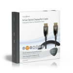Nedis Aktiv Optisk DisplayPort kabel | DisplayPort 1.4 | DisplayPort Han | DisplayPort Han | 32.4 Gbps | 30.0 m | Runde | PVC | Sort | Gaveæske
