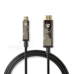 Nedis Aktiv Optisk USB-kabel | USB-C™ Han | HDMI™ Stik | 18 Gbps | 20.0 m | Runde | PVC | Sort | Gaveæske