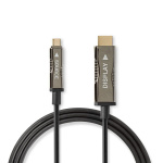 Nedis Aktiv Optisk USB-kabel | USB-C™ Han | HDMI™ Stik | 18 Gbps | 50.0 m | Runde | PVC | Sort | Gaveæske