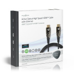 Nedis Aktiv Optisk High Speed ​​HDMI-kabel med Ethernet | HDMI™ Stik | HDMI™ Stik | 4K@60Hz | 18 Gbps | 10.0 m | Runde | PVC | Sort | Gaveæske