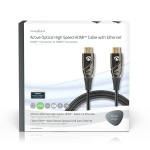 Nedis Aktiv Optisk High Speed ​​HDMI-kabel med Ethernet | HDMI™ Stik | HDMI™ Stik | 4K@60Hz | 18 Gbps | 100.0 m | Runde | PVC | Sort | Gaveæske