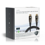 Nedis Aktiv Optisk High Speed ​​HDMI-kabel med Ethernet | HDMI™ Stik | HDMI™ Stik | 4K@60Hz | 18 Gbps | 100.0 m | Runde | PVC | Sort | Gaveæske