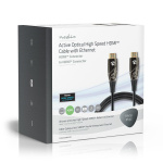 Nedis Aktiv Optisk High Speed ​​HDMI-kabel med Ethernet | HDMI™ Stik | HDMI™ Stik | 4K@60Hz | 18 Gbps | 30.0 m | Runde | PVC | Sort | Gaveæske