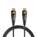 Nedis Aktiv Optisk High Speed ​​HDMI-kabel med Ethernet | HDMI™ Stik | HDMI™ Stik | 4K@60Hz | 18 Gbps | 50.0 m | Runde | PVC | Sort | Gaveæske