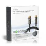 Nedis Aktiv Optisk Ultra High Speed ​​HDMI-Kabel med Ethernet | HDMI™ Stik | HDMI™ Stik | 8K@60Hz | 48 Gbps | 10.0 m | Runde | PVC | Sort | Gaveæske