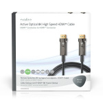 Nedis Aktiv Optisk Ultra High Speed ​​HDMI-Kabel med Ethernet | HDMI™ Stik | HDMI™ Stik | 8K@60Hz | 48 Gbps | 20.0 m | Runde | PVC | Sort | Gaveæske