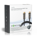Nedis Aktiv Optisk Ultra High Speed ​​HDMI-Kabel med Ethernet | HDMI™ Stik | HDMI™ Stik | 8K@60Hz | 48 Gbps | 20.0 m | Runde | PVC | Sort | Gaveæske