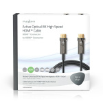Nedis Aktiv Optisk Ultra High Speed ​​HDMI-Kabel med Ethernet | HDMI™ Stik | HDMI™ Stik | 8K@60Hz | 48 Gbps | 30.0 m | Runde | PVC | Sort | Gaveæske