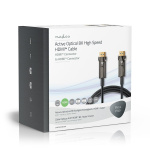 Nedis Aktiv Optisk Ultra High Speed ​​HDMI-Kabel med Ethernet | HDMI™ Stik | HDMI™ Stik | 8K@60Hz | 48 Gbps | 30.0 m | Runde | PVC | Sort | Gaveæske