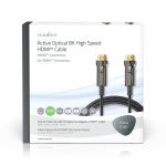 Nedis Aktiv Optisk Ultra High Speed ​​HDMI-Kabel med Ethernet | HDMI™ Stik | HDMI™ Stik | 8K@60Hz | 48 Gbps | 40.0 m | Runde | PVC | Sort | Gaveæske