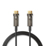 Nedis Aktiv Optisk Ultra High Speed ​​HDMI-Kabel med Ethernet | HDMI™ Stik | HDMI™ Stik | 8K@60Hz | 48 Gbps | 50.0 m | Runde | PVC | Sort | Gaveæske
