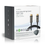 Nedis Aktiv Optisk Ultra High Speed ​​HDMI-Kabel med Ethernet | HDMI™ Stik | HDMI™ Stik | 8K@60Hz | 48 Gbps | 50.0 m | Runde | PVC | Sort | Gaveæske