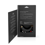 Nedis Stereo Audio kabel | 2x RCA Hanstik | 2x RCA Hanstik | Guldplateret | 2.00 m | Runde | Grå / Gun Metal Grå | Cover Window Box