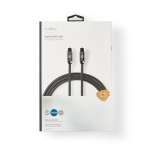 Nedis Optisk lydkabel | TosLink Male | TosLink Male | 1.00 m | Runde | Bomuld | Gun Metal Grå | Cover Window Box