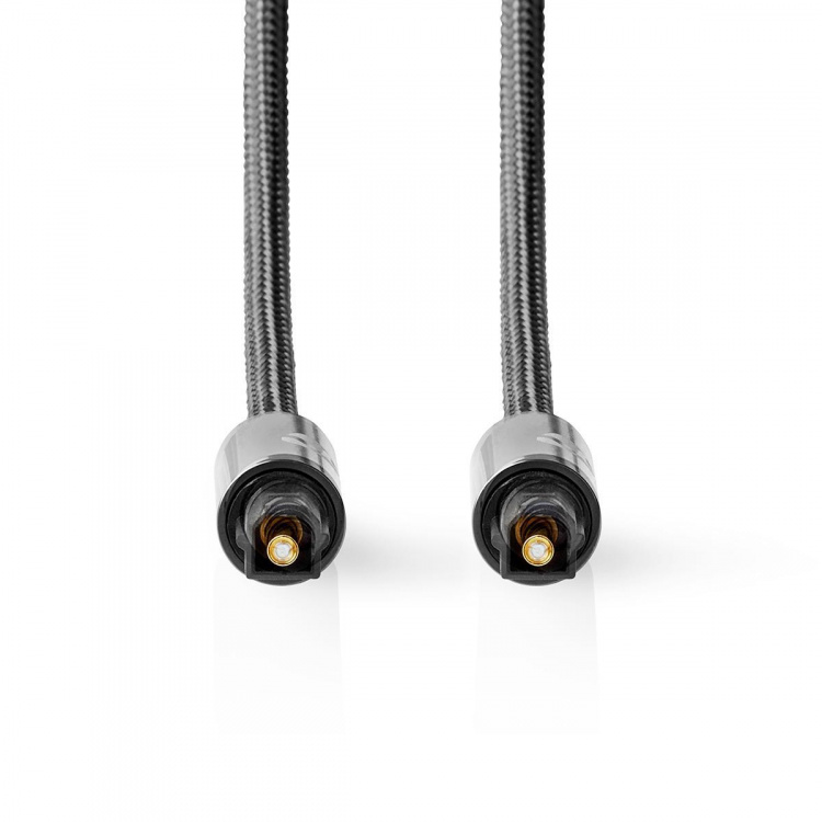 Nedis Optisk lydkabel | TosLink Male | TosLink Male | 3.00 m | Runde | Bomuld | Gun Metal Grå | Cover Window Box