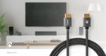Nedis High Speed ​​HDMI ™ kabel med Ethernet | HDMI™ Stik | HDMI™ Stik | 4K@60Hz | ARC | 18 Gbps | 1.00 m | Runde | Bomuld | Gun Metal Grå | Cover Window Box