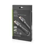 Nedis High Speed ​​HDMI ™ kabel med Ethernet | HDMI™ Stik | HDMI™ Stik | 4K@60Hz | ARC | 18 Gbps | 2.00 m | Runde | Bomuld | Gun Metal Grå | Cover Window Box