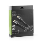 Nedis High Speed ​​HDMI ™ kabel med Ethernet | HDMI™ Stik | HDMI™ Stik | 4K@60Hz | ARC | 18 Gbps | 5.00 m | Runde | Bomuld | Gun Metal Grå | Cover Window Box