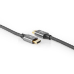 Nedis Ultra High Speed HDMI ™ kabel | HDMI™ Stik | HDMI™ Stik | 8K@60Hz | 48 Gbps | 2.00 m | Runde | 6.3 mm | Gun Metal Grå | Cover Window Box Nedis Ultra High Speed HDMI ™ kabel | HDMI™ Stik | HDMI™ Stik | 8K@60Hz | 48 Gbps | 2.00 m | Runde | 6.3 mm | Gun Metal Grå | Cover Window Box