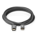 Nedis High Speed ​​HDMI ™ kabel med Ethernet | HDMI™ Stik | HDMI™ Mini-stik | 4K@60Hz | 18 Gbps | 2.00 m | Runde | Bomuld | Antracit / Gun Metal Grå | Cover Window Box
