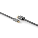 Nedis High Speed ​​HDMI ™ kabel med Ethernet | HDMI™ Stik | HDMI™ Mini-stik | 4K@60Hz | 18 Gbps | 2.00 m | Runde | Bomuld | Antracit / Gun Metal Grå | Cover Window Box