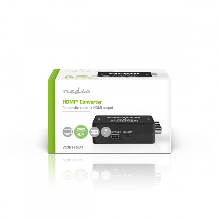 Nedis HDMI ™ Converter | 3x RCA Female | 1x HDMI™ Output | 1-vejs | 1080p | 1.65 Gbps | ABS | Antracit