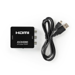 Nedis HDMI ™ Converter | 3x RCA Female | 1x HDMI™ Output | 1-vejs | 1080p | 1.65 Gbps | ABS | Antracit