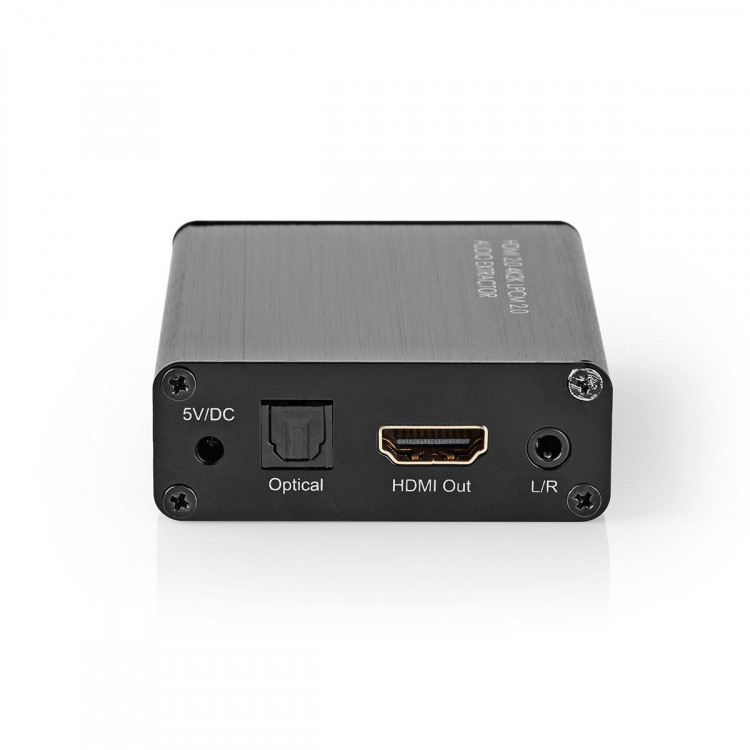 Nedis HDMI ™ Extractor | HDMI™ Input | TosLink Female / 1x 3.5 mm / 1x HDMI™ Output | Maksimal opløsning: 4K@60Hz | 18 Gbps | Metal | Antracit | Gaveæske