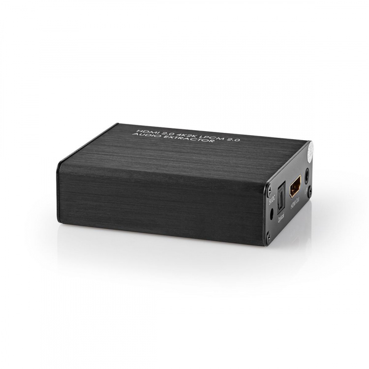 Nedis HDMI ™ Extractor | HDMI™ Input | TosLink Female / 1x 3.5 mm / 1x HDMI™ Output | Maksimal opløsning: 4K@60Hz | 18 Gbps | Metal | Antracit | Gaveæske