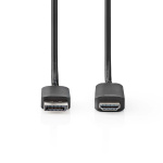 Nedis Displayport kabel | DisplayPort Han | HDMI™ Stik | 4K@60Hz | Nikkelplateret | 2.00 m | Runde | PVC | Sort | Box
