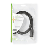 Nedis Displayport kabel | DisplayPort Han | HDMI™ Stik | 4K@60Hz | Nikkelplateret | 2.00 m | Runde | PVC | Sort | Plastikpose