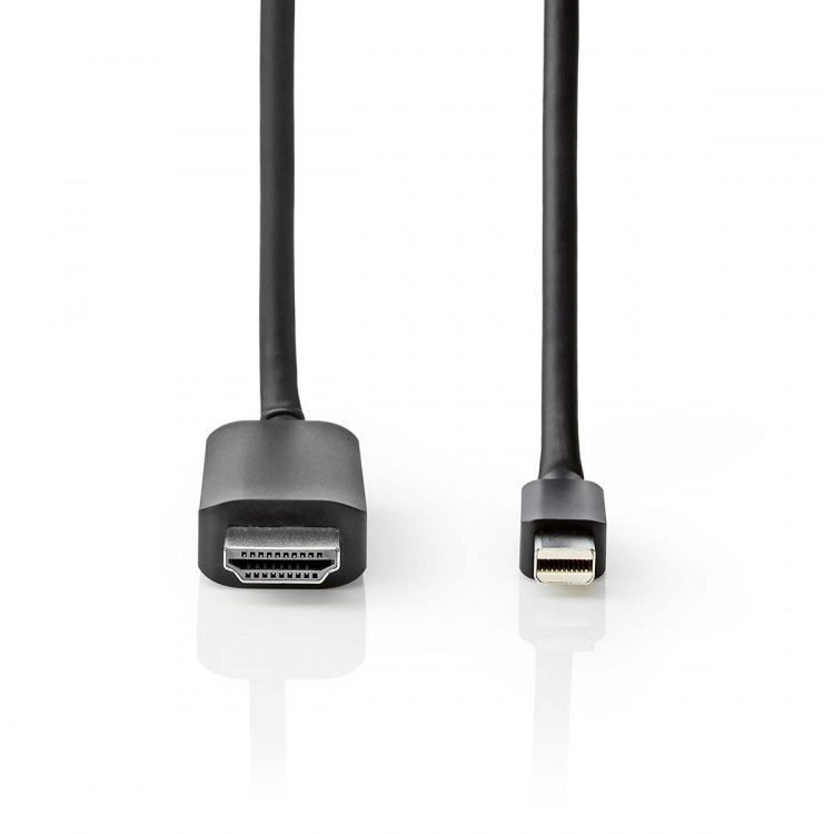 Nedis Mini DisplayPort kabel | DisplayPort 1.4 | Mini DisplayPort han | HDMI™ Stik | 48 Gbps | Nikkelplateret | 2.00 m | Runde | PVC | Sort | Konvolut