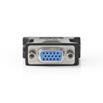 Nedis DVI-adapter | DVI-I 24+5-Pin Han | VGA Hun | Nikkelplateret | Lige | PVC | Sort | Box