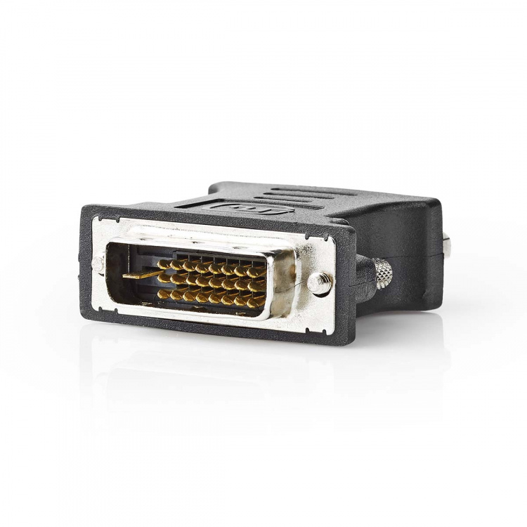 Nedis DVI-adapter | DVI-I 24+5-Pin Han | VGA Hun | Nikkelplateret | Lige | PVC | Sort | Box